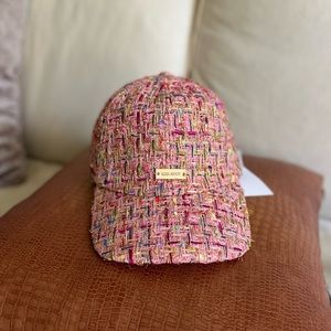 Alexia Admore pink tweed baseball cap